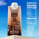 Muscle Milk High Protein Shake, Chocolate, 11 fl oz Cartons (12 Pack) Ultra Filtered Milk, 26g High Quality Protein Shake, 3g Sugar, 160 Calories, No Artificial Flavors, No Artificial Sweeteners, No Added Colors